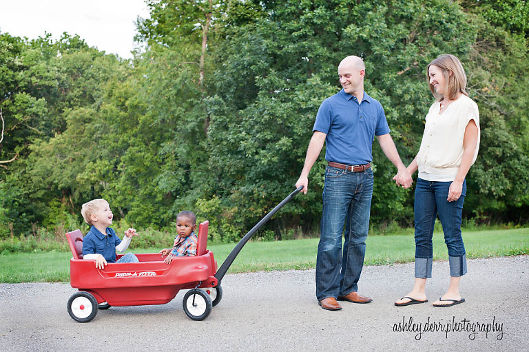 family with wagon north of pittsburgh photography