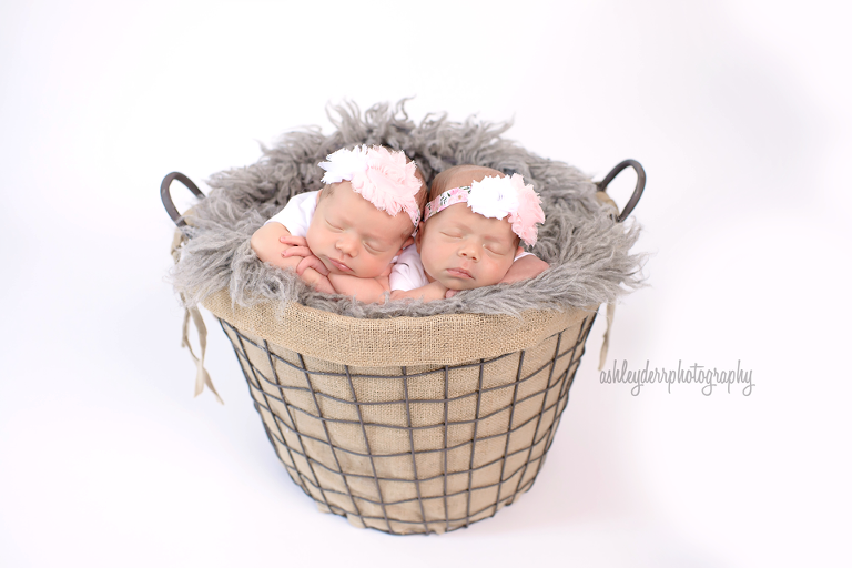 newborn twin girl photographer in pittsburgh