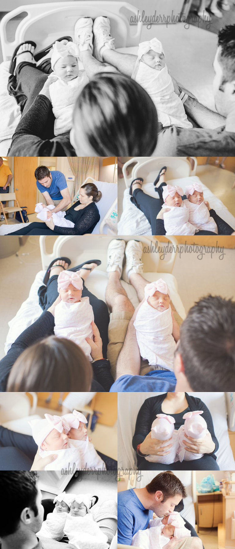 hospital newborn photographer pittsburgh twin girls