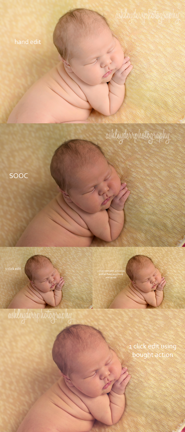 newborn hand editing versus store bought actions pittsburgh photographer